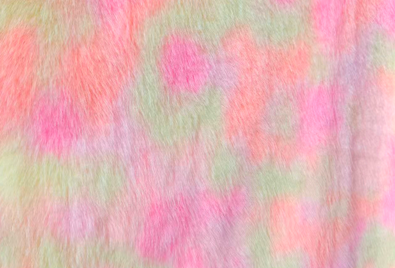 Kain bulu imitasi berwarna pelangi motif cerpelai Eropa 500GSM Kain bulu imitasi berwarna pelangi motif cerpelai Eropa 500GSM