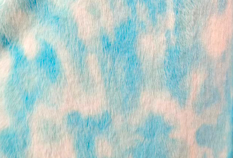 Kain bulu imitasi berwarna pelangi motif cerpelai Eropa 500GSM Kain bulu imitasi berwarna pelangi motif cerpelai Eropa 500GSM